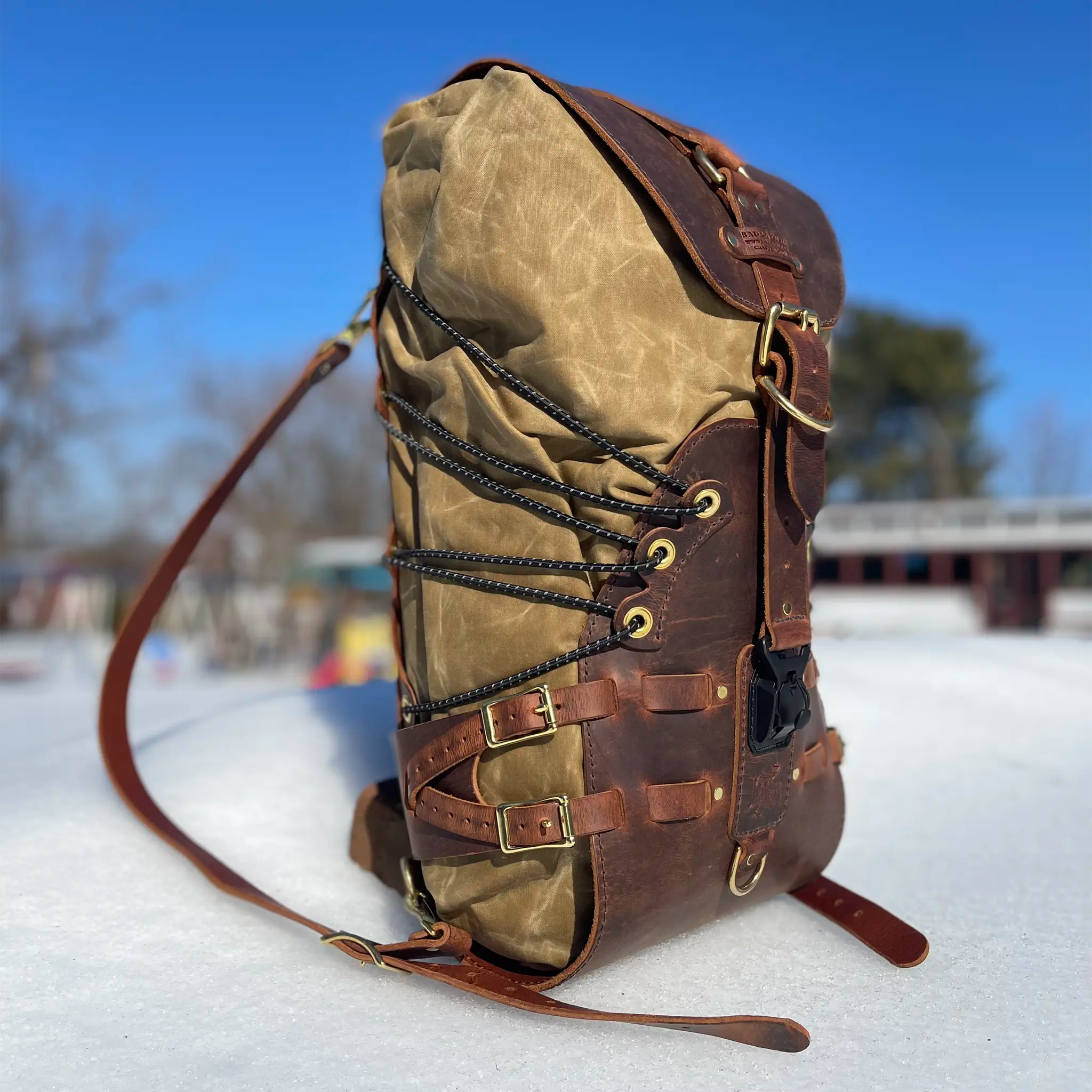 1-of-1 EXCLUSIVE: USB01S Sissy Bar Backpack (Buffalo & Waxed Canvas)
