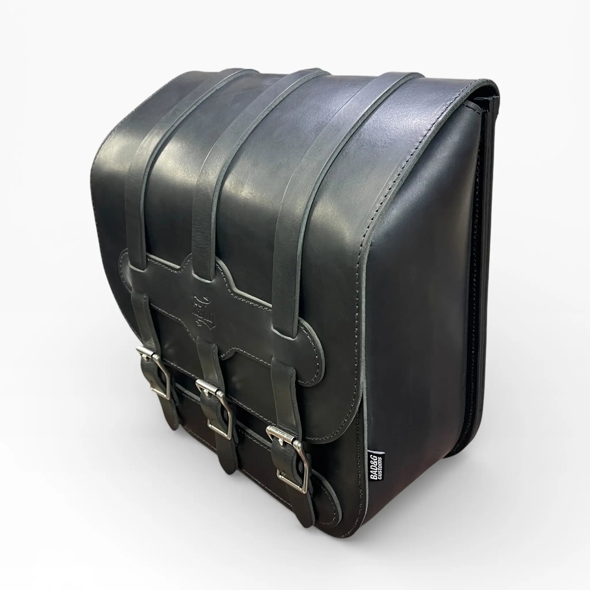 Universal Heavy Duty Leather Saddlebag - US02S (Solo Bag)
