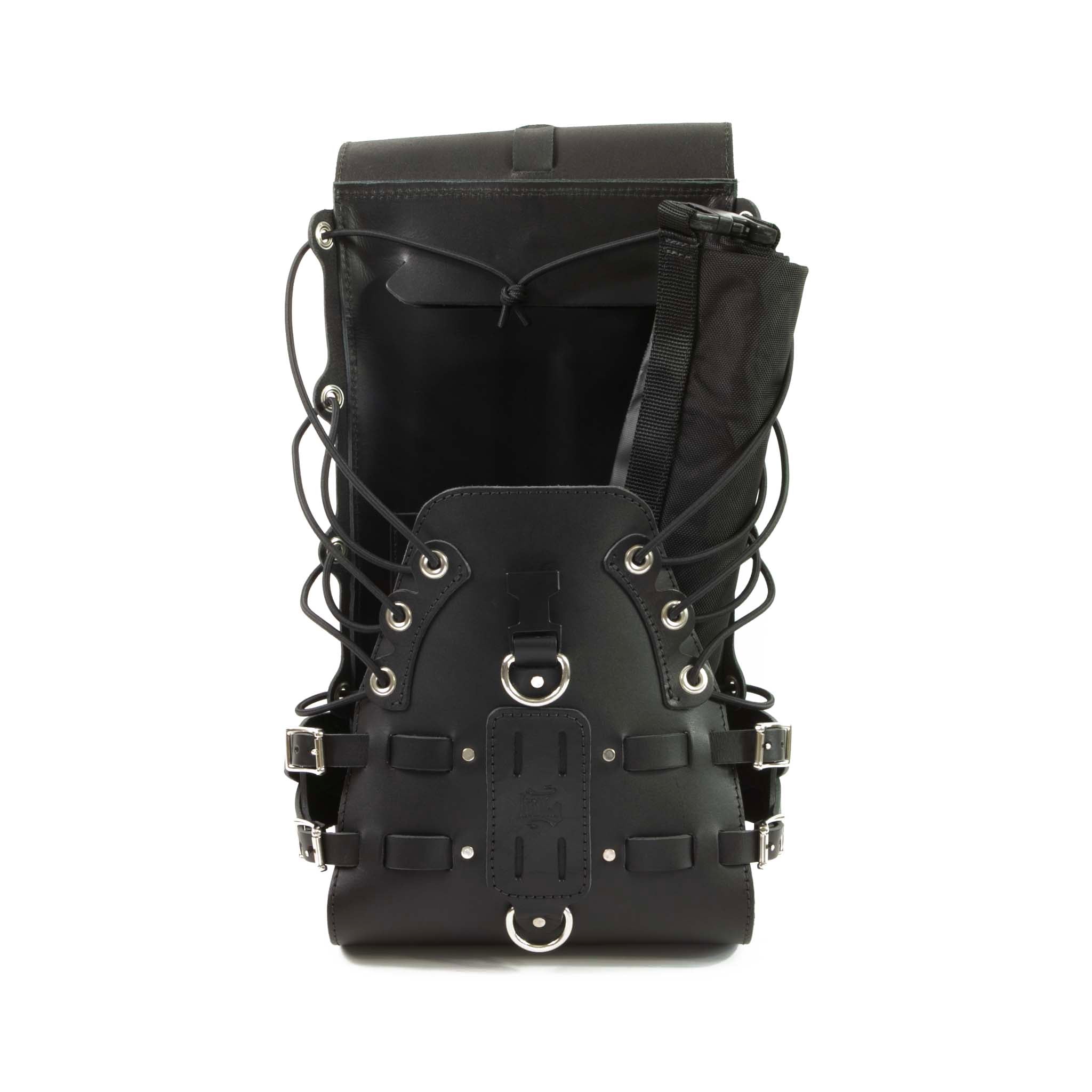 11-ft removable bungee routed through eyelets for lashing a jacket