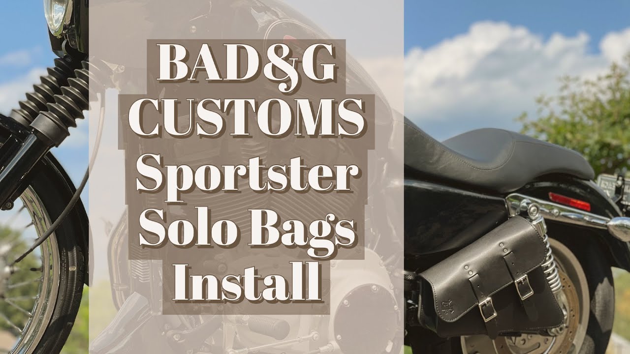 BAD&G CUSTOMS Sportster Solo Bags Installation SL01 SR01