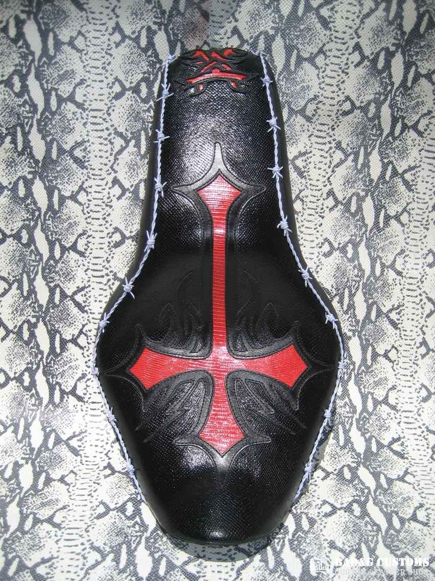 Honda VTX 1300 1800 Barbed Wire Snake Skin Custom Seat