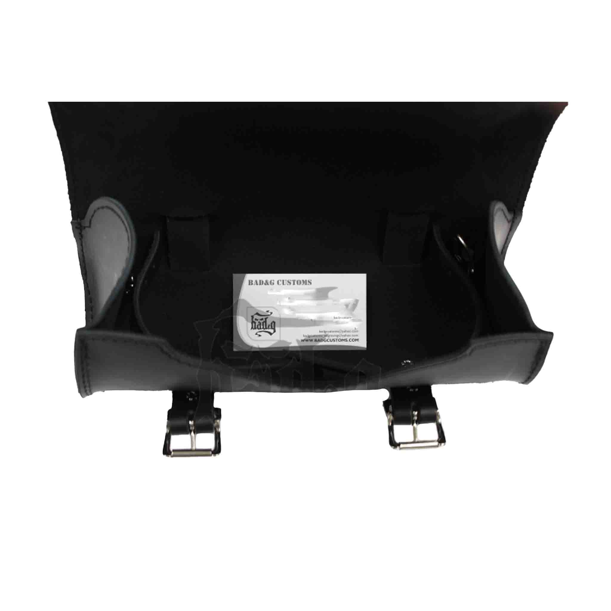 Upgrade your ride with the MT01 tool roll / fork bag. Hand crafted in USA with premium leather and top quality hardware. Durable and stylish, it's the perfect fit for your motorcycle.