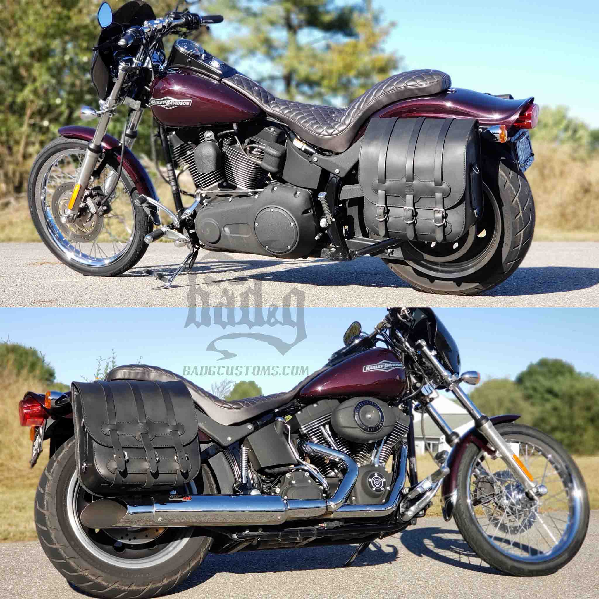 Upgrade your ride with the US01 Heavy Duty Saddlebags. Hand crafted in USA with premium veg tan steer hide leather and stainless steel hardware. Durable and stylish, they are the perfect fit for your motorcycle.