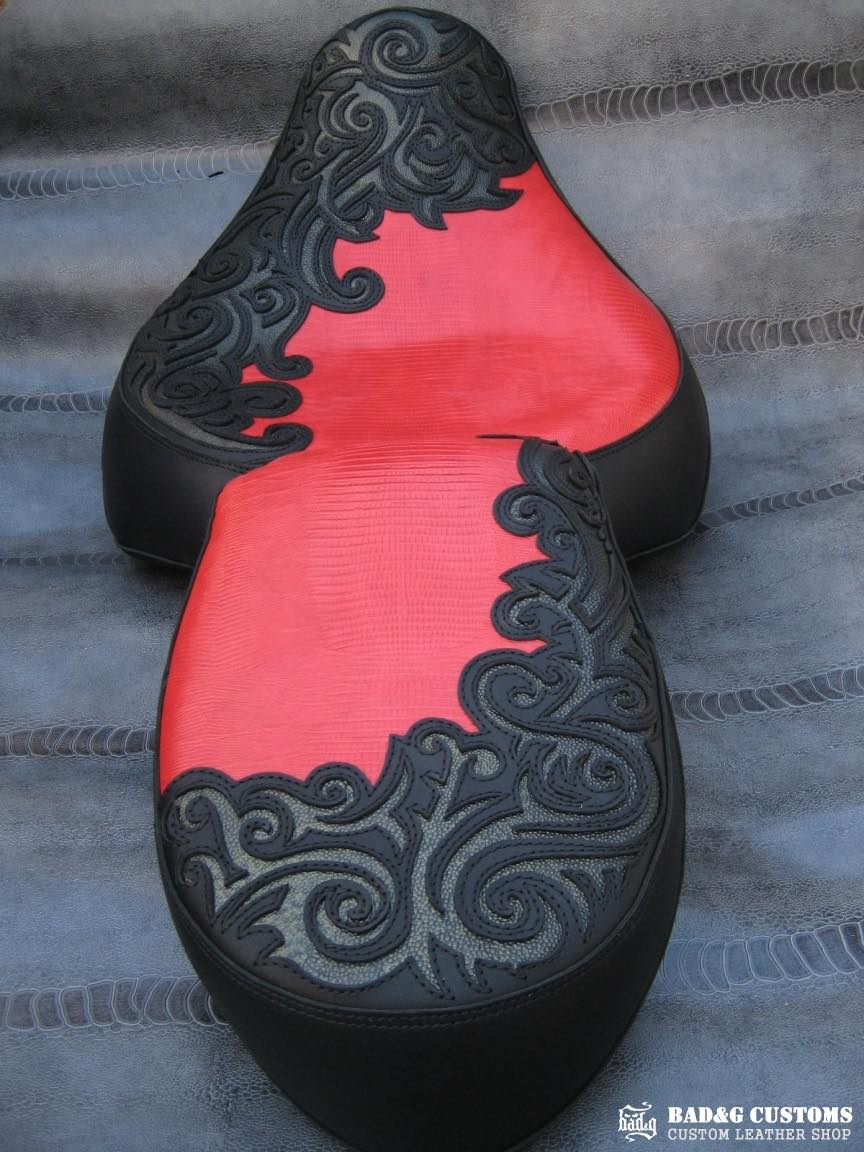 Yamaha Road Star Lizard Stingray Exotic Skin Custom Seat